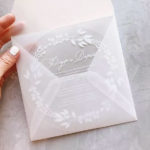 Clear Acrylic Round Marriage Cards