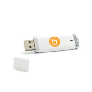 Plastic White USB Flash Drive