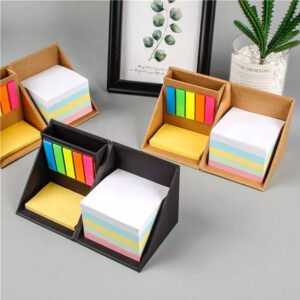 Desk Accessories, Paper Memo Cube, Post it Note, Pen Holder