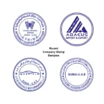 Round Office Stamp Design Templates
